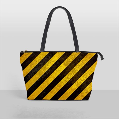 Black And Yellow Caution Classic Shoulder Handbag from ArtsNow.com Front