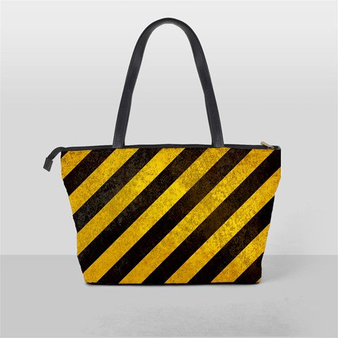 Black And Yellow Caution Classic Shoulder Handbag from ArtsNow.com Back