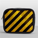 Black And Yellow Caution Mini Toiletries Bag (One Side)