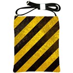 Black And Yellow Caution Shoulder Sling Bag