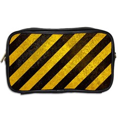 Black And Yellow Caution Toiletries Bag (Two Sides) from ArtsNow.com Back