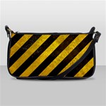 Black And Yellow Caution Shoulder Clutch Bag