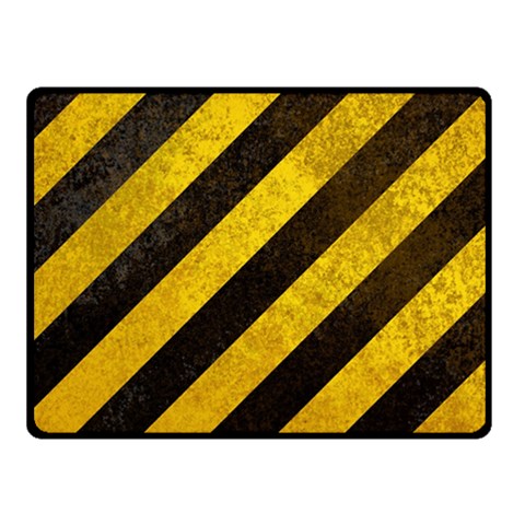 Black And Yellow Caution Fleece Blanket (Small) from ArtsNow.com 50 x40  Blanket Front