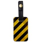 Black And Yellow Caution Luggage Tag (one side)