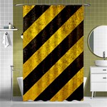 Black And Yellow Caution Shower Curtain 48  x 72  (Small)