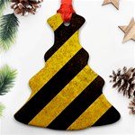 Black And Yellow Caution Ornament (Christmas Tree) 