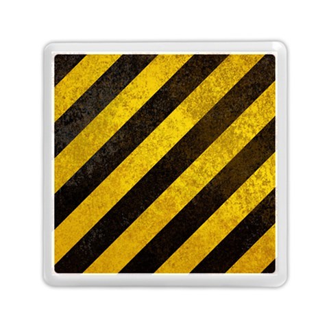 Black And Yellow Caution Memory Card Reader (Square) from ArtsNow.com Front