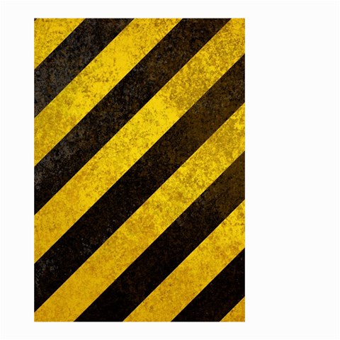 Black And Yellow Caution Small Garden Flag (Two Sides) from ArtsNow.com Front