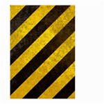 Black And Yellow Caution Small Garden Flag (Two Sides)