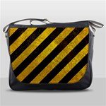 Black And Yellow Caution Messenger Bag