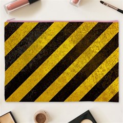 Black And Yellow Caution Cosmetic Bag (XXXL) from ArtsNow.com Front