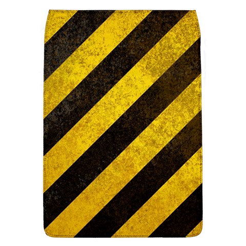 Black And Yellow Caution Removable Flap Cover (L) from ArtsNow.com Front