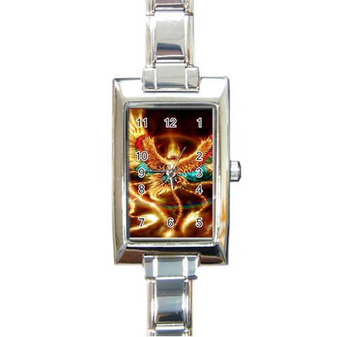 Fire Eagle Art Rectangle Italian Charm Watch from ArtsNow.com Front