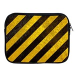 Black And Yellow Caution Apple iPad Zipper Case