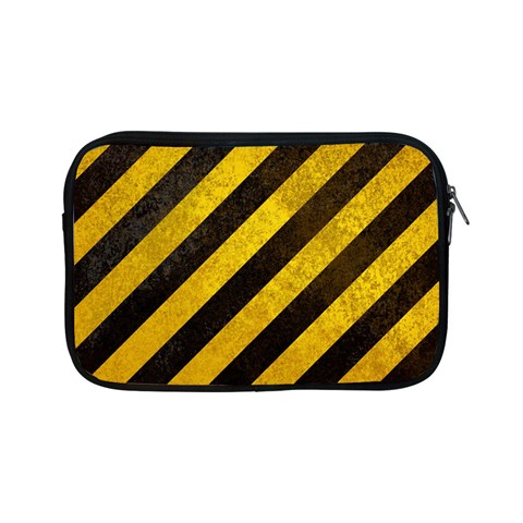 Black And Yellow Caution Apple iPad Mini Zipper Case from ArtsNow.com Front