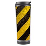 Black And Yellow Caution Travel Tumbler