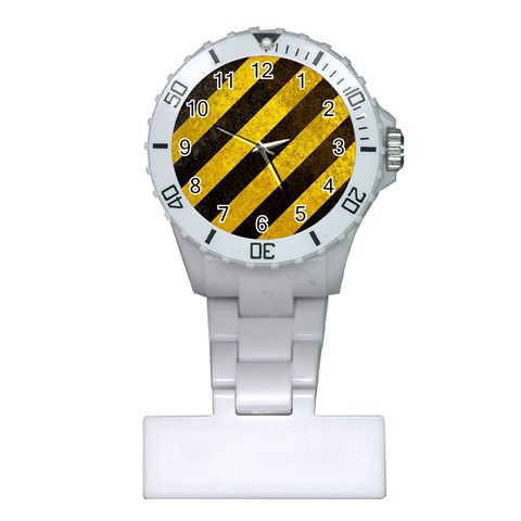 Black And Yellow Caution Plastic Nurses Watch from ArtsNow.com Front