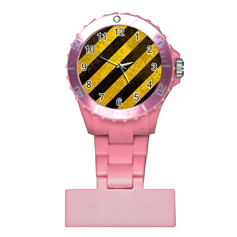 Black And Yellow Caution Plastic Nurses Watch from ArtsNow.com Front