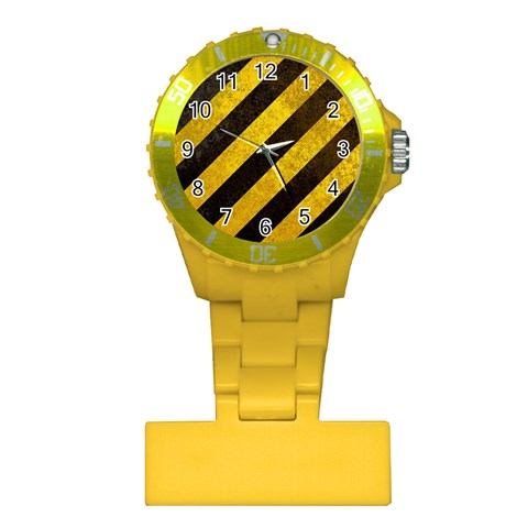 Black And Yellow Caution Plastic Nurses Watch from ArtsNow.com Front