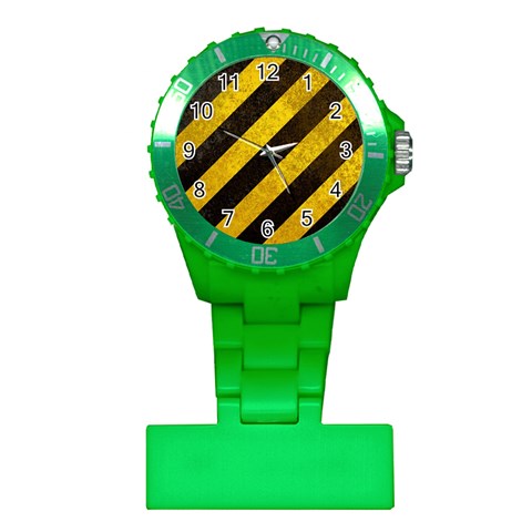 Black And Yellow Caution Plastic Nurses Watch from ArtsNow.com Front