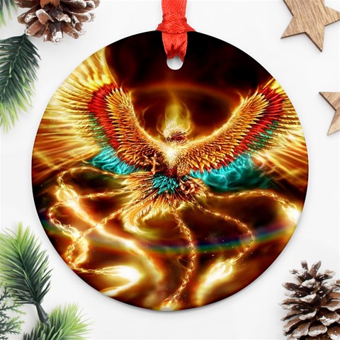 Fire Eagle Art Ornament (Round) from ArtsNow.com Front