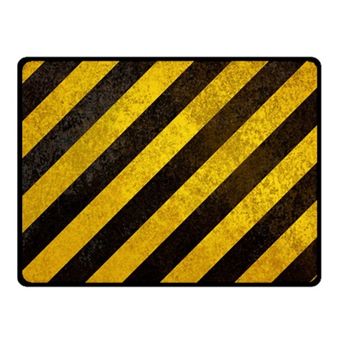 Black And Yellow Caution Double Sided Fleece Blanket (Small) from ArtsNow.com 45 x34  Blanket Back