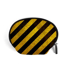 Black And Yellow Caution Accessory Pouch (Small) from ArtsNow.com Front