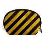 Black And Yellow Caution Accessory Pouch (Large)