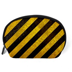 Black And Yellow Caution Accessory Pouch (Large) from ArtsNow.com Back