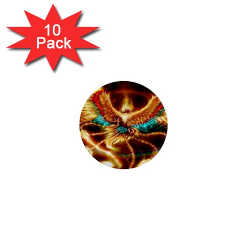 Fire Eagle Art 1  Mini Button (10 pack)  from ArtsNow.com Front