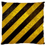 Black And Yellow Caution Standard Flano Cushion Case (One Side)