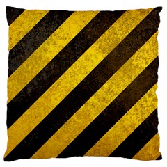 Black And Yellow Caution Standard Flano Cushion Case (Two Sides) from ArtsNow.com Front