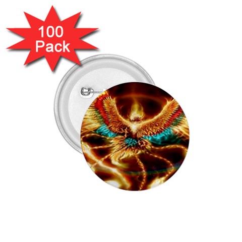 Fire Eagle Art 1.75  Button (100 pack)  from ArtsNow.com Front