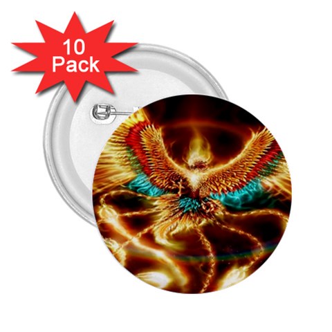 Fire Eagle Art 2.25  Button (10 pack) from ArtsNow.com Front