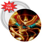 Fire Eagle Art 3  Button (100 pack)