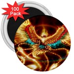 Fire Eagle Art 3  Magnet (100 pack)