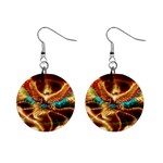 Fire Eagle Art 1  Button Earrings