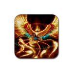 Fire Eagle Art Rubber Coaster (Square)