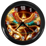 Fire Eagle Art Wall Clock (Black)