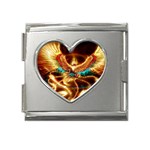 Fire Eagle Art Mega Link Heart Italian Charm (18mm)