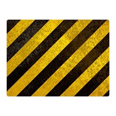 Black And Yellow Caution Double Sided Flano Blanket (Mini) from ArtsNow.com 35 x27  Blanket Front