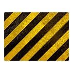 Black And Yellow Caution Double Sided Flano Blanket (Mini)