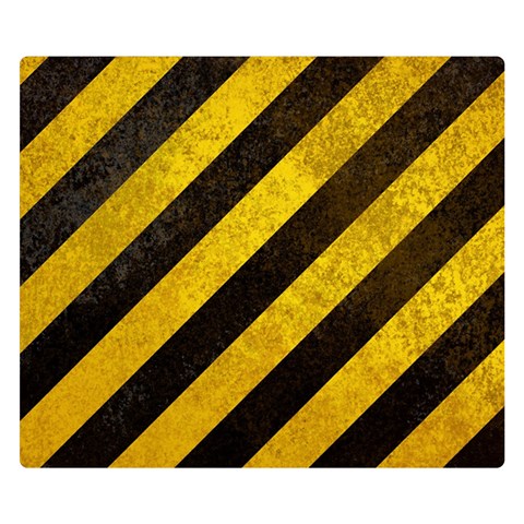 Black And Yellow Caution Double Sided Flano Blanket (Small) from ArtsNow.com 50 x40  Blanket Front