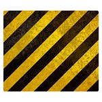 Black And Yellow Caution Double Sided Flano Blanket (Small)