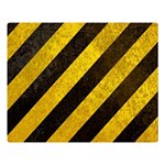 Black And Yellow Caution Double Sided Flano Blanket (Large)