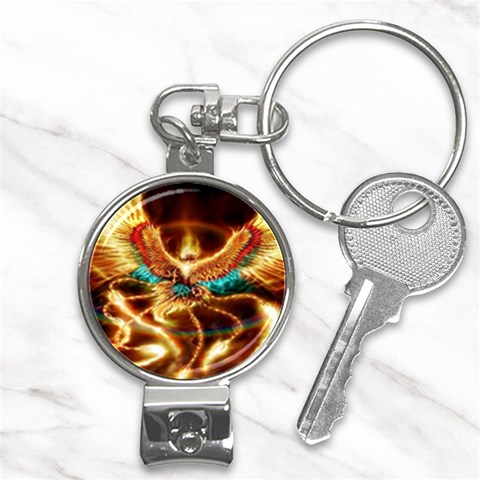 Fire Eagle Art Nail Clippers Key Chain from ArtsNow.com Front