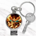 Fire Eagle Art Nail Clippers Key Chain