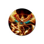 Fire Eagle Art Rubber Coaster (Round)