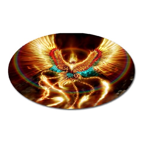 Fire Eagle Art Magnet (Oval) from ArtsNow.com Front