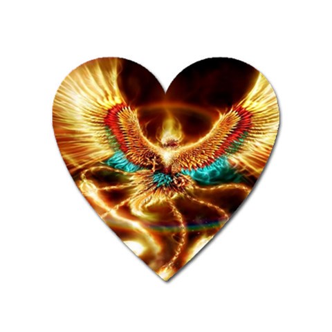 Fire Eagle Art Magnet (Heart) from ArtsNow.com Front